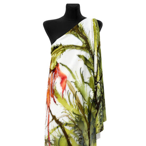 Spring Floral Recycled polyester fabric designed from original art by JAC.